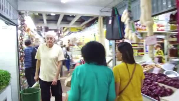 Mujeres Afro Caminando Mercado Municipal Belo Horizonte — Vídeo de stock