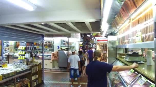 Bir Marketin Köşesindeki Dükkanında — Stok video