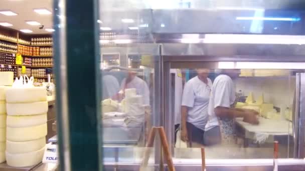 Enorme Loja Queijos Mercado Municipal Belo Horizonte — Vídeo de Stock