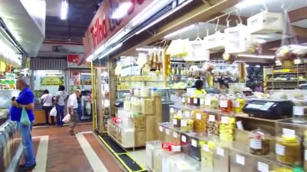 Tienda Frutos Secos Mercado Municipal Belo Horizonte — Vídeo de stock