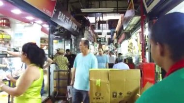 Walking around a crowded market