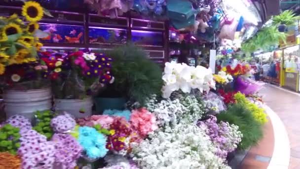 Florería Mercado Municipal Belo Horizonte — Vídeo de stock