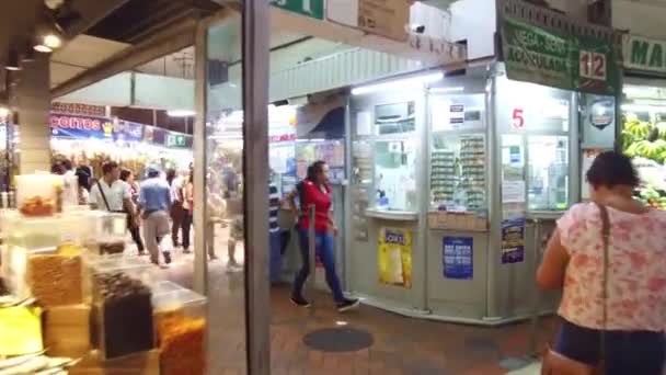 People Lottery Area Municipal Market Belo Horizonte — Vídeo de stock