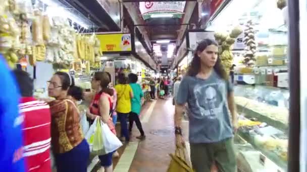 Walking Municipal Market Belo Horizonte — Vídeos de Stock