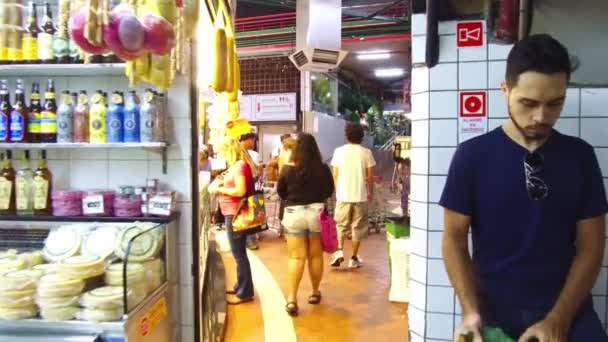 Walking Alleys Municipal Market Belo Horizonte — 图库视频影像