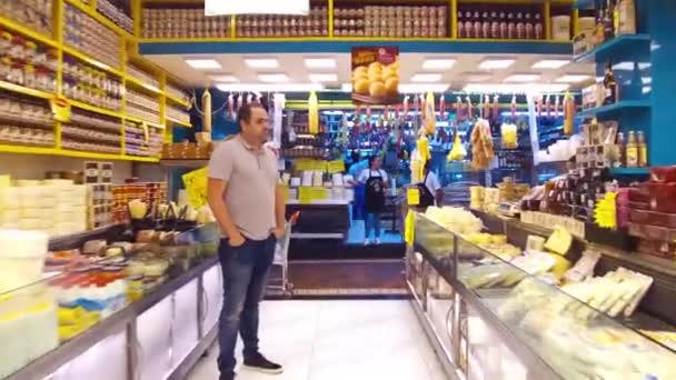 Promenade Dans Une Fromagerie Marché Municipal Belo Horizonte — Video