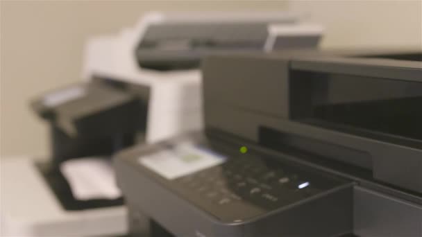 黑色办公室印表机 — 图库视频影像