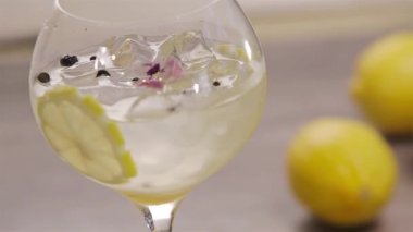 Garnish Beautiful Flowers in Cold Drinks - Close Up