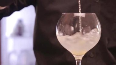 Yuzu Gin And Tonic Drink on background, close up