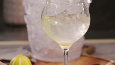 The Process of Arranging Garnish Lemon - Close Up