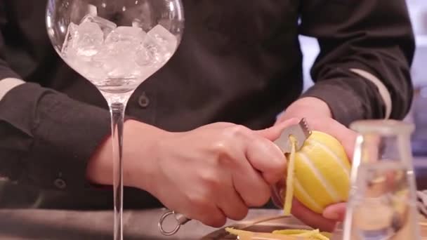 Cut Thin Lemon Knife — Stock videók