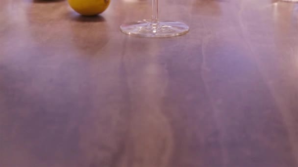 Yuzu Gin Tonic Drink Background Close — Wideo stockowe