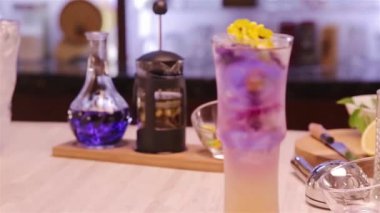 Color Drink with Yellow Flowers - Backwards.
