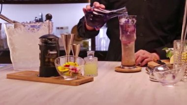 Adding Purple Liquid To Change Color - Slide Left To Right