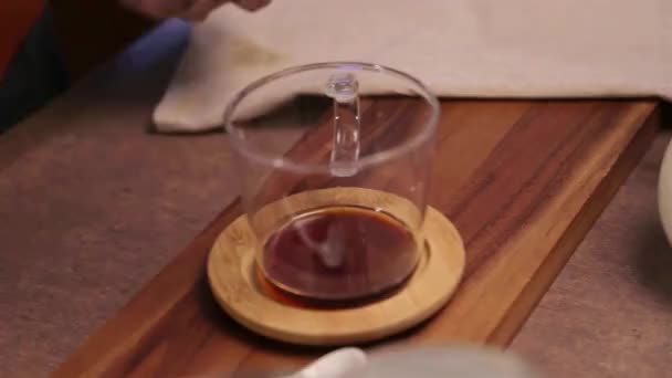 Chá Vidro Transparente — Vídeo de Stock