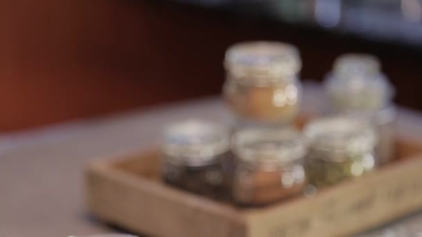 Dýňové Koření Masala Připraven Naklonit — Stock video