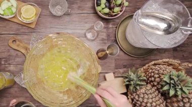 Adding Purple Liquid - Close Up.