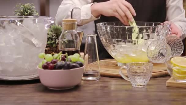 饮品与植物混合 — 图库视频影像