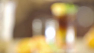 3 Color Drink Appearance with Beautiful Garnish - Pull Focus.