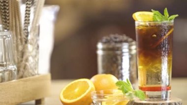 3-Color Drink With Beautiful Garnish - Slide Left To Right.