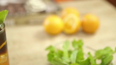 Garnish Orange Slices And Leaves - Slide Right To Left
