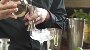 Add Water To The Shaker With Jigger