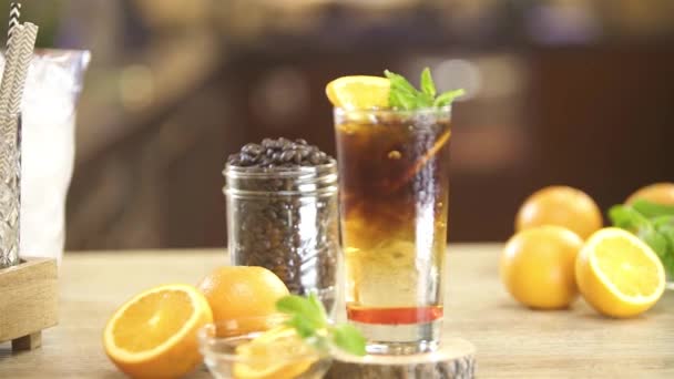 Color Drink Appearance Beautiful Garnish — Vídeo de Stock