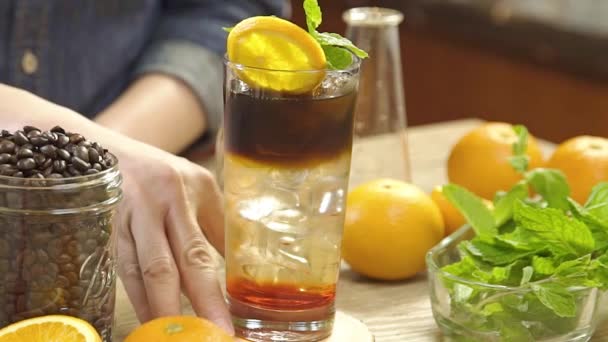 Color Beverage Appearance — стоковое видео