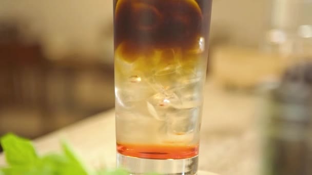 Beautiful Color Drink Appearance Moving — Stockvideo
