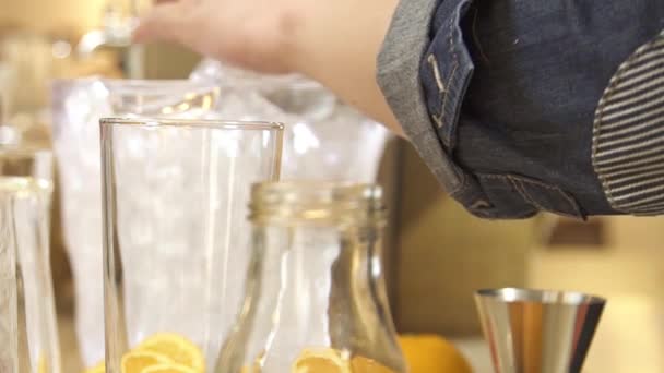 Insert Ice Cubes Glass Static — Video