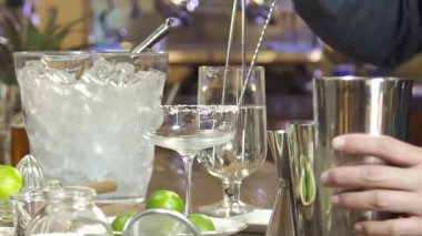 Slice the ice cubes in the Shaker - Static