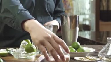 Sprinkle Pink Powder on a White Plate - Close Up.