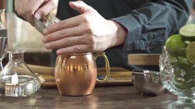 Add Ice Cube And Yellow Syrup.