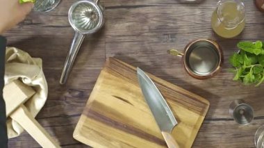 Cut Lime into 2 parts.