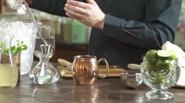 Pour Yellow Syrup Into Small Jug - Close Up.