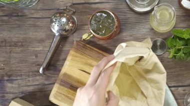 Put Ice in a Cloth Bag.