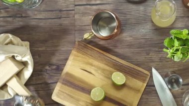 Squeeze Lime into Small Jug.