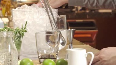 Take Ice With Ice Scoop Add To Syrup.