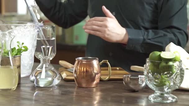 Stir Quickly Bar Spoon — Stock video