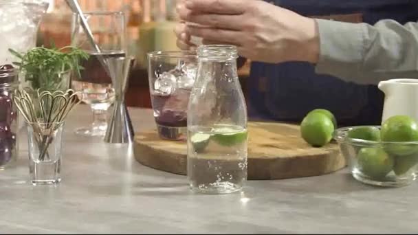 Pour Water Glass Syrup — Wideo stockowe