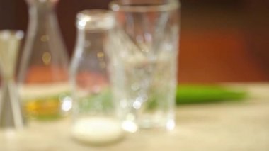 Iced Latte With Garnish Pandan - Slide Right To Left.