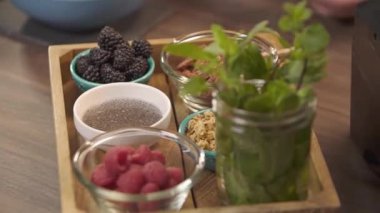 Adam bir kase böğürtlen topluyor, takip et.