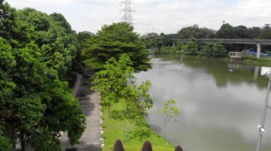 a pathway at the side of the lake - slide right