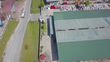 Bir yük taşıyan Lorry 'nin üst görüntüsü