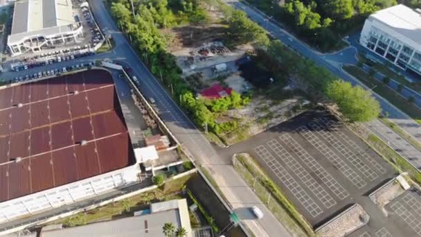 Luftaufnahme Der Straße Und Umgebung Der Fabrik Bangi — Stockvideo
