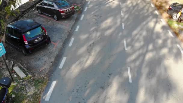 Vista Inclinada Para Baixo Estacionamento Para Empregado Uma Fábrica Bangi — Vídeo de Stock