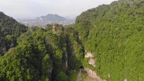 Alrededor Vista Kek Look Tong Templo Cueva Desde Arriba — Vídeo de stock