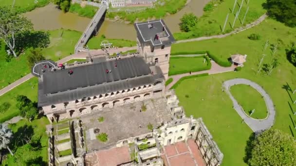 Top Visning Kellie Castle Rooftop Ipoh Piedestal Opad – Stock-video