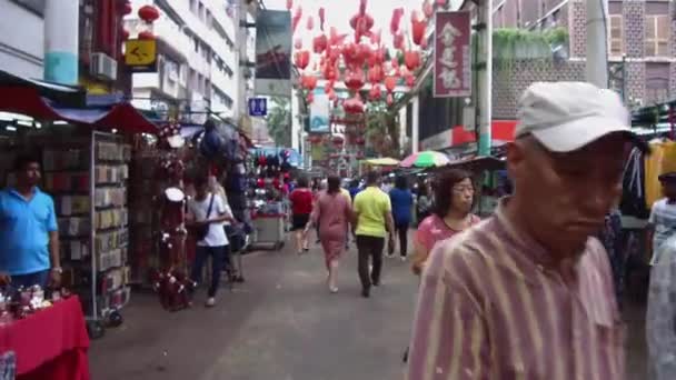 Crowd People Walking City — Stock Video