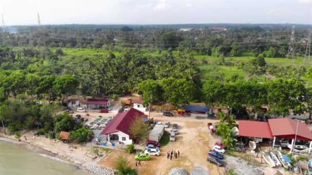 Kleines Dorf Meer Johor Malaysia — Stockvideo